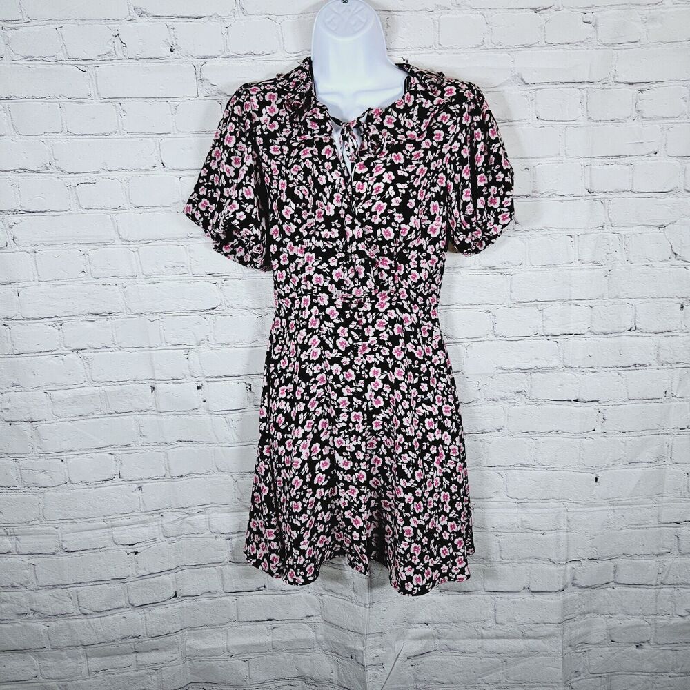 TOPSHOP Willow Floral Angel Sleeve Semi-Sheer Satin Midi Maxi Dress 4 US 8 UK 36